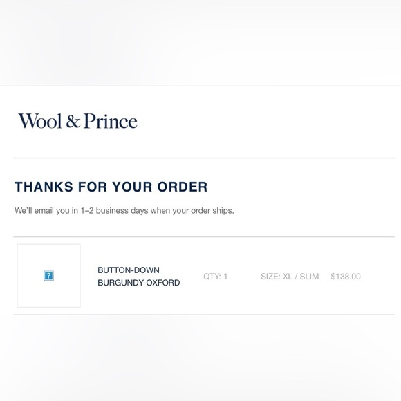 WOOL & PRINCE Men’s XL Merino Wool Button Down Shirt in Burgundy Oxford slim fit - Picture 12 of 16